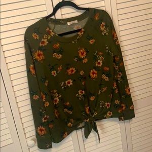 Billie Tie Front Brushed Knit Top